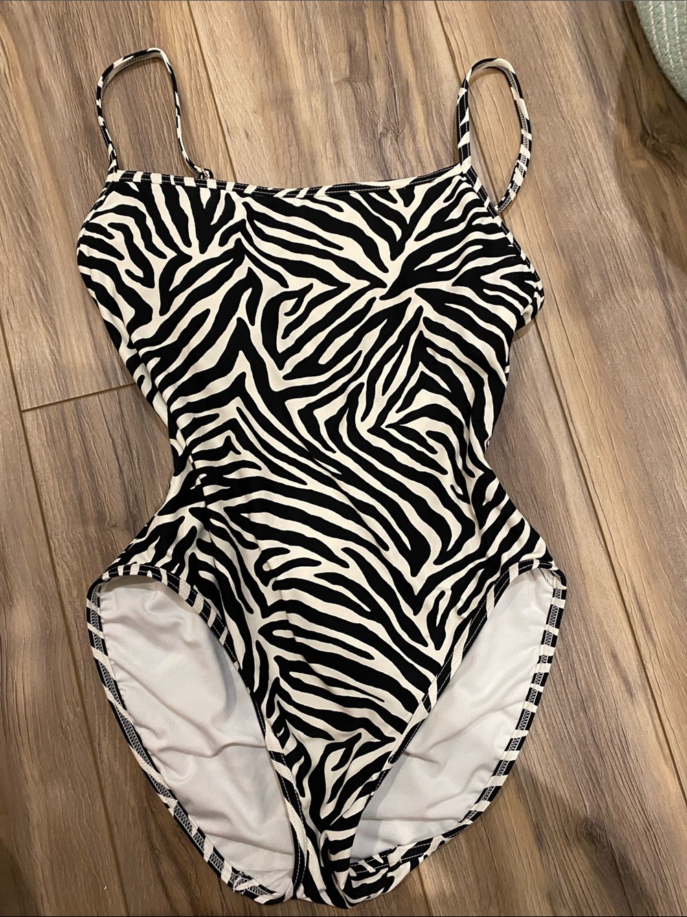 kate spade Black & White Zebra Print One-Piece